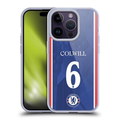 Chelsea Football Club 2025/26 Players Home Kit Levi Colwill Soft Gel Case for Apple iPhone 14 Pro & MagSafe