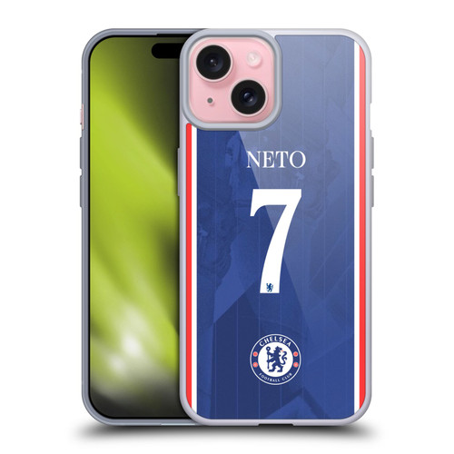 Chelsea Football Club 2025/26 Players Home Kit Pedro Neto Soft Gel Case for Apple iPhone 15 Chelsea Football Club 2025/26 Players Home Kit Pedro Neto Soft Gel Case for Apple iPhone 15