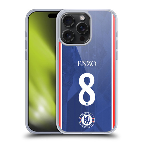 Chelsea Football Club 2025/26 Players Home Kit Enzo Fernández Soft Gel Case for Apple iPhone 15 Pro Max Chelsea Football Club 2025/26 Players Home Kit Enzo Fernández Soft Gel Case for Apple iPhone 15 Pro Max