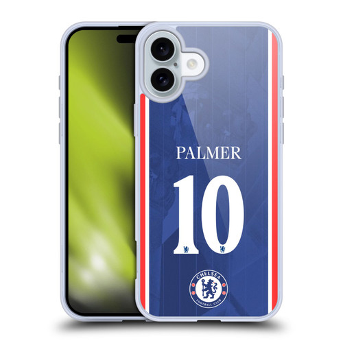 Chelsea Football Club 2025/26 Players Home Kit Cole Palmer Soft Gel Case for Apple iPhone 16 Plus Chelsea Football Club 2025/26 Players Home Kit Cole Palmer Soft Gel Case for Apple iPhone 16 Plus