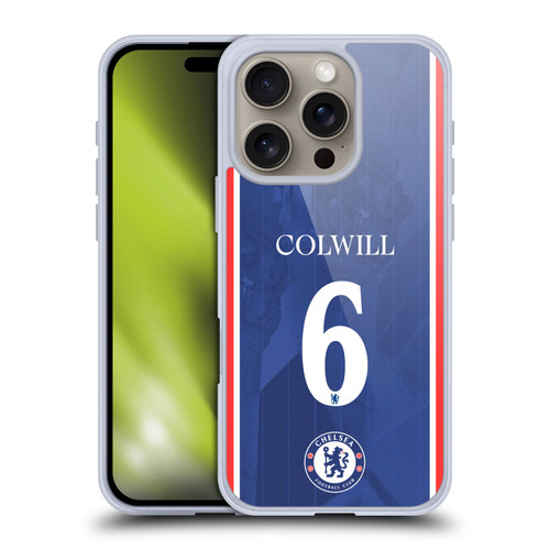 Chelsea Football Club 2025/26 Players Home Kit Levi Colwill Soft Gel Case for Apple iPhone 16 Pro Chelsea Football Club 2025/26 Players Home Kit Levi Colwill Soft Gel Case for Apple iPhone 16 Pro