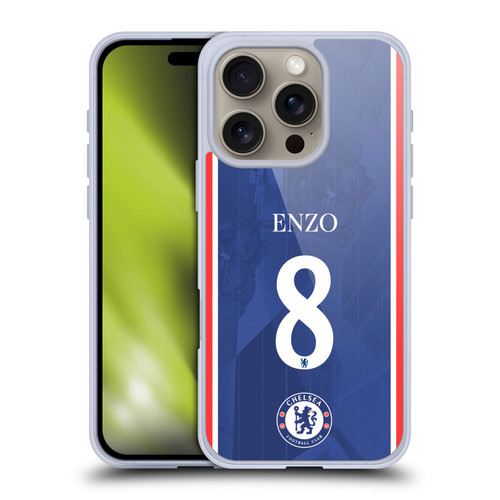 Chelsea Football Club 2025/26 Players Home Kit Enzo Fernández Soft Gel Case for Apple iPhone 16 Pro Chelsea Football Club 2025/26 Players Home Kit Enzo Fernández Soft Gel Case for Apple iPhone 16 Pro