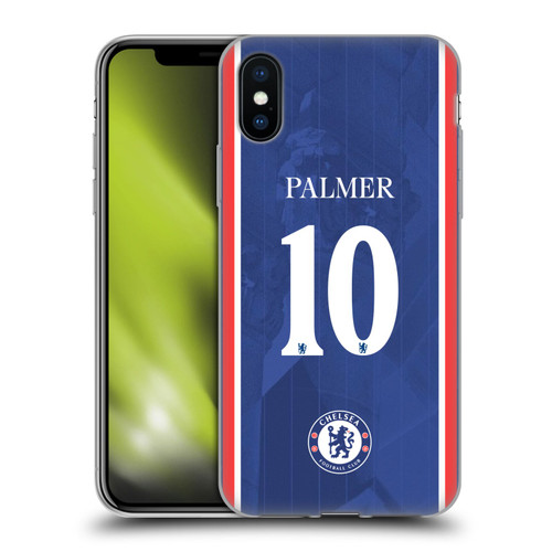 Chelsea Football Club 2025/26 Players Home Kit Cole Palmer Soft Gel Case for Apple iPhone X / iPhone XS