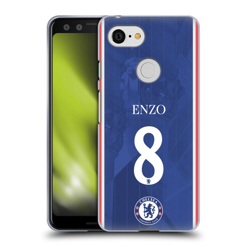 Chelsea Football Club 2025/26 Players Home Kit Enzo Fernández Soft Gel Case for Google Pixel 3 Chelsea Football Club 2025/26 Players Home Kit Enzo Fernández Soft Gel Case for Google Pixel 3