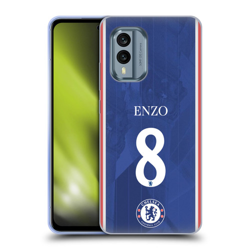 Chelsea Football Club 2025/26 Players Home Kit Enzo Fernández Soft Gel Case for Nokia X30