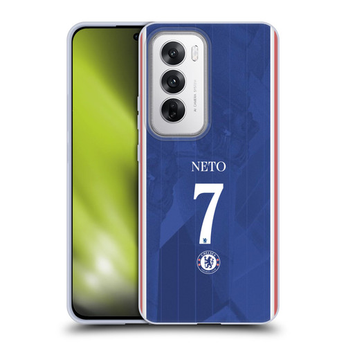 Chelsea Football Club 2025/26 Players Home Kit Pedro Neto Soft Gel Case for OPPO Reno12 5G