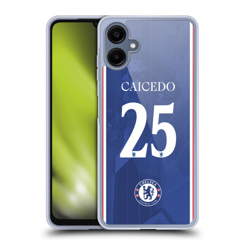 Chelsea Football Club 2025/26 Players Home Kit Moisés Caicedo Soft Gel Case for Samsung Galaxy A06 4G