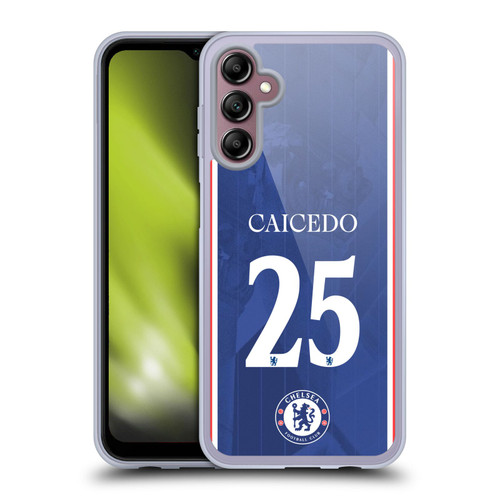 Chelsea Football Club 2025/26 Players Home Kit Moisés Caicedo Soft Gel Case for Samsung Galaxy A14 5G