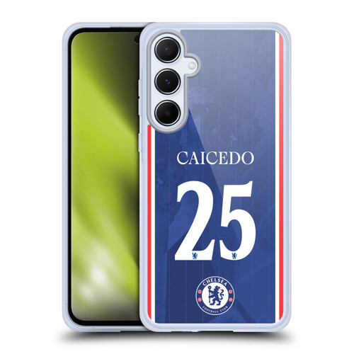 Chelsea Football Club 2025/26 Players Home Kit Moisés Caicedo Soft Gel Case for Samsung Galaxy A55 5G