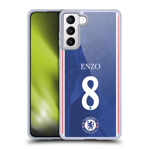 Chelsea Football Club 2025/26 Players Home Kit Enzo Fernández Soft Gel Case for Samsung Galaxy S21+ 5G