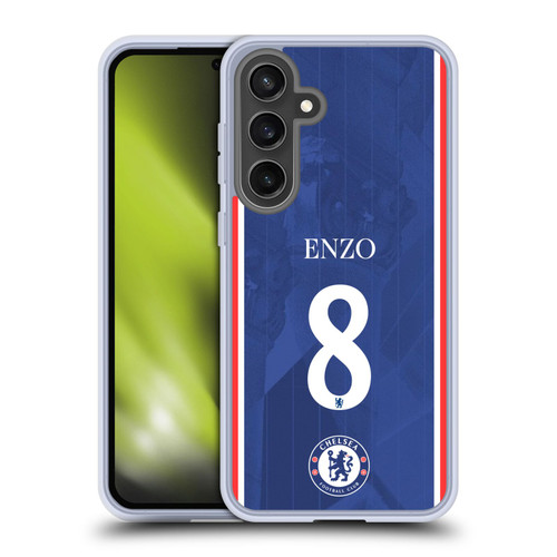 Chelsea Football Club 2025/26 Players Home Kit Enzo Fernández Soft Gel Case for Samsung Galaxy S24 FE
