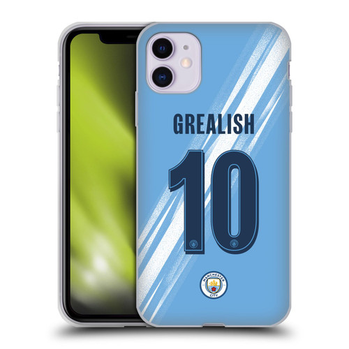 Manchester City Man City FC 2025/26 Players Home Kit Jack Grealish Soft Gel Case for Apple iPhone 11