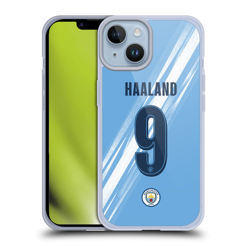 Manchester City Man City FC 2025/26 Players Home Kit Erling Haaland Soft Gel Case for Apple iPhone 14