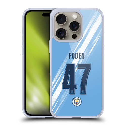 Manchester City Man City FC 2025/26 Players Home Kit Phil Foden Soft Gel Case for Apple iPhone 16 Pro Manchester City Man City FC 2025/26 Players Home Kit Phil Foden Soft Gel Case for Apple iPhone 16 Pro