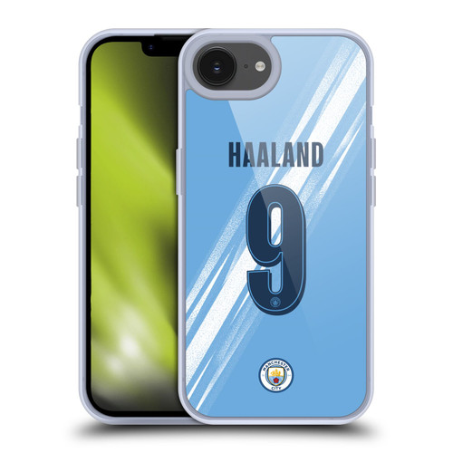 Manchester City Man City FC 2025/26 Players Home Kit Erling Haaland Soft Gel Case for Apple iPhone 16e