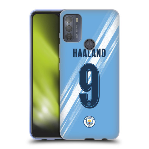Manchester City Man City FC 2025/26 Players Home Kit Erling Haaland Soft Gel Case for Motorola Moto G50