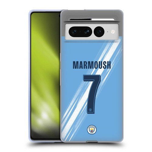 Manchester City Man City FC 2025/26 Players Home Kit Omar Marmoush Soft Gel Case for Google Pixel 7 Pro