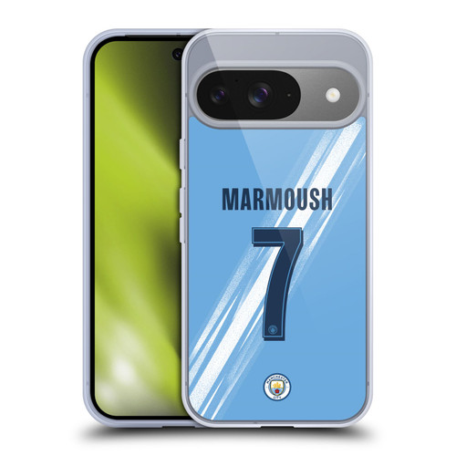 Manchester City Man City FC 2025/26 Players Home Kit Omar Marmoush Soft Gel Case for Google Pixel 9 / Pixel 9 Pro