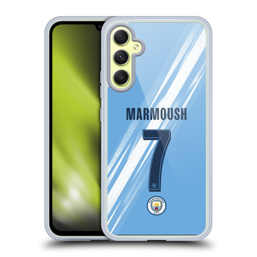 Manchester City Man City FC 2025/26 Players Home Kit Omar Marmoush Soft Gel Case for Samsung Galaxy A34 5G