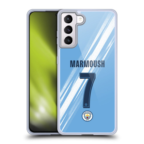 Manchester City Man City FC 2025/26 Players Home Kit Omar Marmoush Soft Gel Case for Samsung Galaxy S21+ 5G