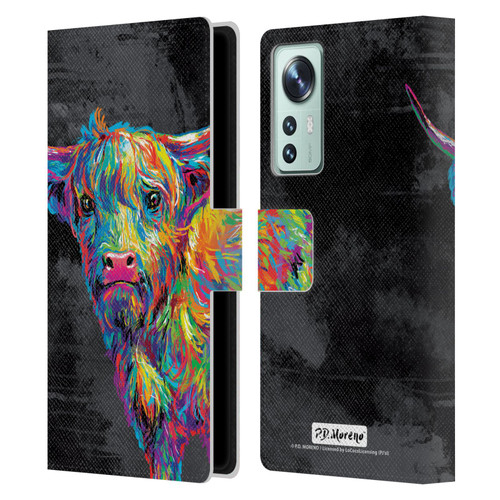 P.D. Moreno Animals II Reuben The Highland Cow Leather Book Wallet Case Cover For Xiaomi 12