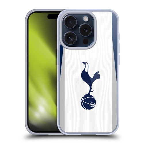 Tottenham Hotspur F.C. 2025/26 Badge Kit Home Soft Gel Case for Apple iPhone 15 Pro