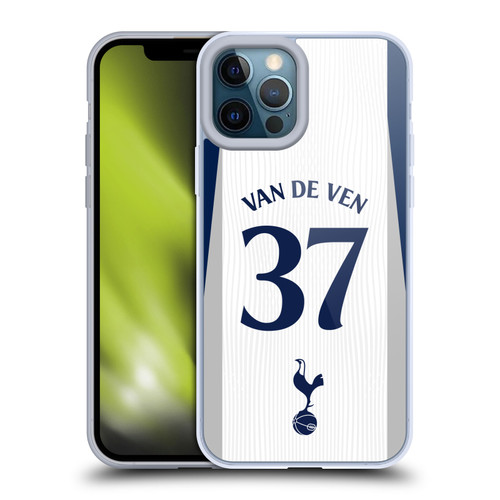 Tottenham Hotspur F.C. 2025/26 Players Home Kit Micky van de Ven Soft Gel Case for Apple iPhone 12 Pro Max