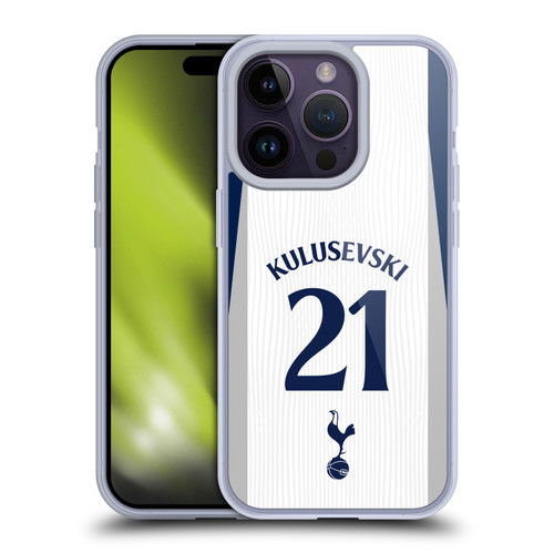 Tottenham Hotspur F.C. 2025/26 Players Home Kit Dejan Kulusevski Soft Gel Case for Apple iPhone 14 Pro Tottenham Hotspur F.C. 2025/26 Players Home Kit Dejan Kulusevski Soft Gel Case for Apple iPhone 14 Pro