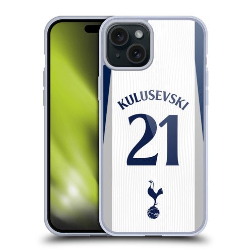 Tottenham Hotspur F.C. 2025/26 Players Home Kit Dejan Kulusevski Soft Gel Case for Apple iPhone 15 Plus Tottenham Hotspur F.C. 2025/26 Players Home Kit Dejan Kulusevski Soft Gel Case for Apple iPhone 15 Plus