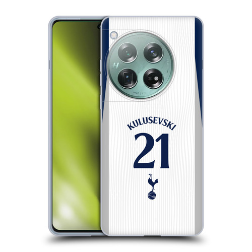 Tottenham Hotspur F.C. 2025/26 Players Home Kit Dejan Kulusevski Soft Gel Case for OnePlus 12