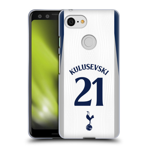Tottenham Hotspur F.C. 2025/26 Players Home Kit Dejan Kulusevski Soft Gel Case for Google Pixel 3