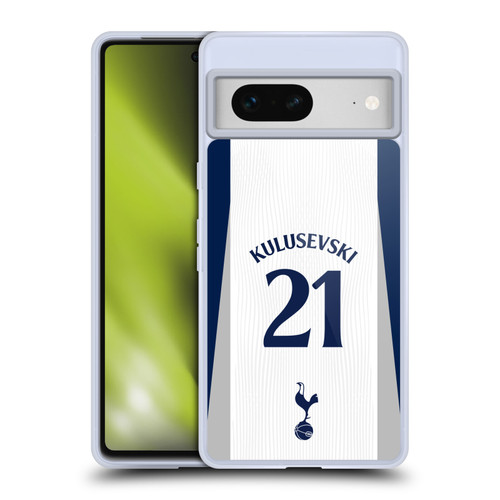 Tottenham Hotspur F.C. 2025/26 Players Home Kit Dejan Kulusevski Soft Gel Case for Google Pixel 7