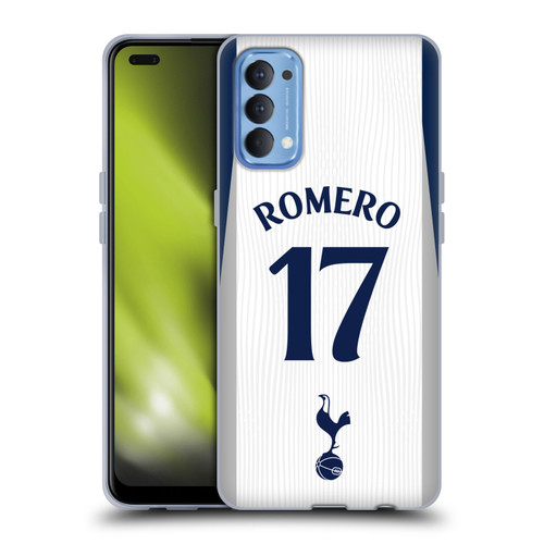 Tottenham Hotspur F.C. 2025/26 Players Home Kit Cristian Romero Soft Gel Case for OPPO Reno 4 5G Tottenham Hotspur F.C. 2025/26 Players Home Kit Cristian Romero Soft Gel Case for OPPO Reno 4 5G