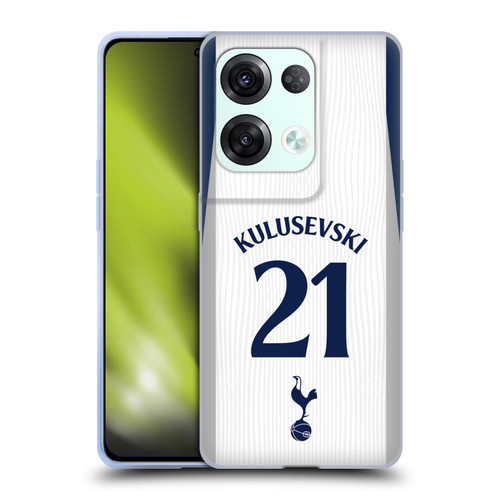 Tottenham Hotspur F.C. 2025/26 Players Home Kit Dejan Kulusevski Soft Gel Case for OPPO Reno8 Pro