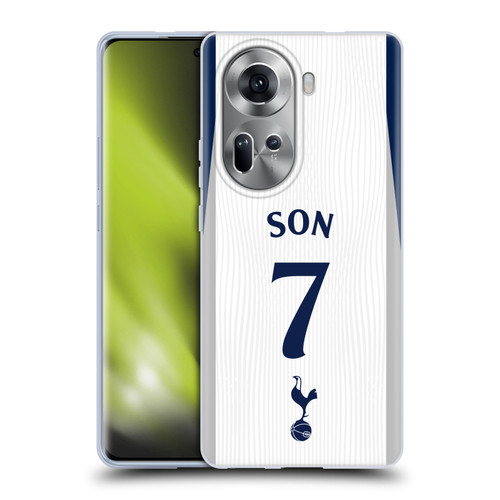 Tottenham Hotspur F.C. 2025/26 Players Home Kit Son Heung-Min Soft Gel Case for OPPO Reno11 Tottenham Hotspur F.C. 2025/26 Players Home Kit Son Heung-Min Soft Gel Case for OPPO Reno11