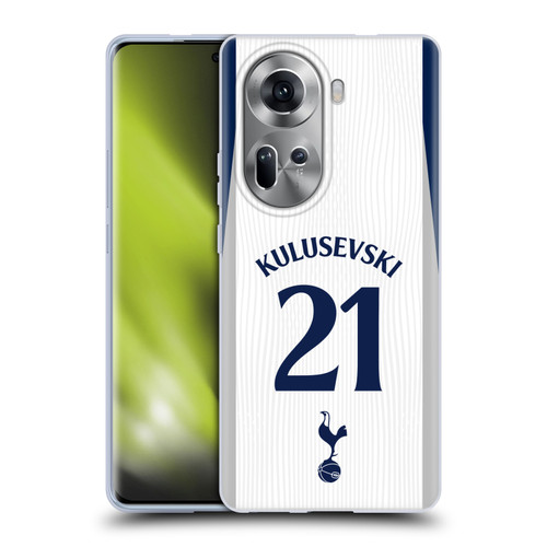 Tottenham Hotspur F.C. 2025/26 Players Home Kit Dejan Kulusevski Soft Gel Case for OPPO Reno11