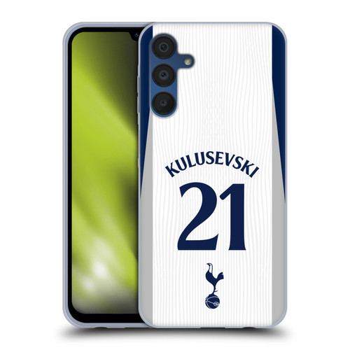 Tottenham Hotspur F.C. 2025/26 Players Home Kit Dejan Kulusevski Soft Gel Case for Samsung Galaxy A15