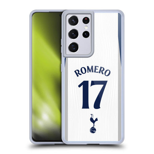 Tottenham Hotspur F.C. 2025/26 Players Home Kit Cristian Romero Soft Gel Case for Samsung Galaxy S21 Ultra 5G