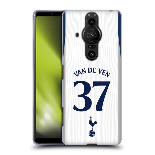 Tottenham Hotspur F.C. 2025/26 Players Home Kit Micky van de Ven Soft Gel Case for Sony Xperia Pro-I