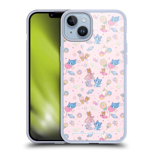 Tom and Jerry Gokko Graphics Sweets Pattern Soft Gel Case for Apple iPhone 14 Plus
