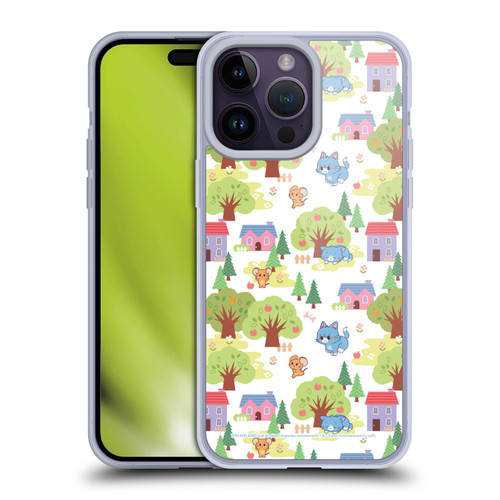 Tom and Jerry Gokko Graphics Trees Pattern Soft Gel Case for Apple iPhone 14 Pro Max