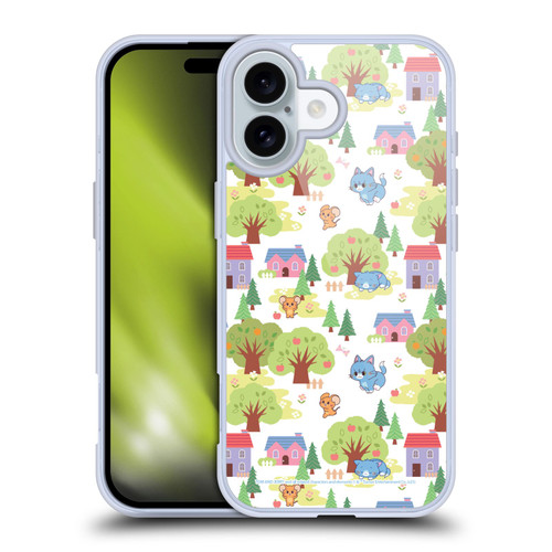 Tom and Jerry Gokko Graphics Trees Pattern Soft Gel Case for Apple iPhone 16