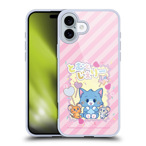Tom and Jerry Gokko Graphics Character Art Soft Gel Case for Apple iPhone 16 Plus