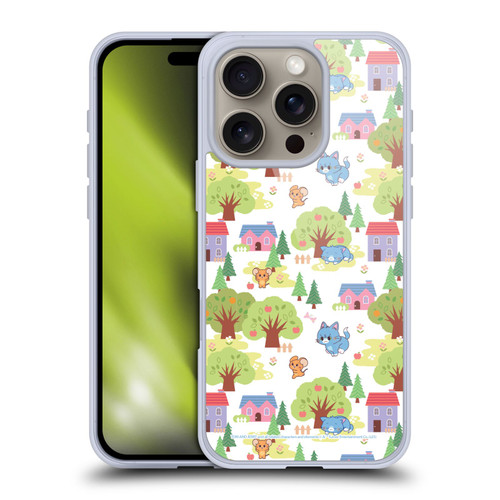 Tom and Jerry Gokko Graphics Trees Pattern Soft Gel Case for Apple iPhone 16 Pro