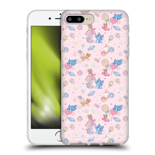 Tom and Jerry Gokko Graphics Sweets Pattern Soft Gel Case for Apple iPhone 7 Plus / iPhone 8 Plus