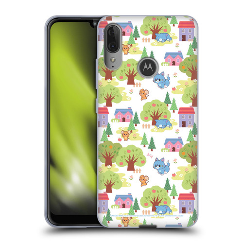 Tom and Jerry Gokko Graphics Trees Pattern Soft Gel Case for Motorola Moto E6 Plus