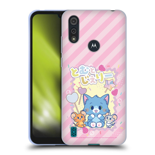Tom and Jerry Gokko Graphics Character Art Soft Gel Case for Motorola Moto E6s (2020)