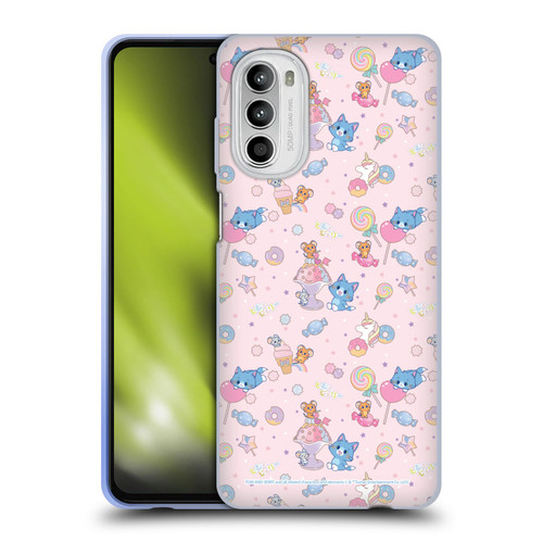 Tom and Jerry Gokko Graphics Sweets Pattern Soft Gel Case for Motorola Moto G52