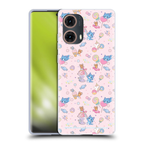 Tom and Jerry Gokko Graphics Sweets Pattern Soft Gel Case for Motorola Moto G85