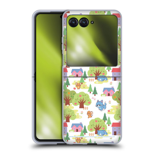 Tom and Jerry Gokko Graphics Trees Pattern Soft Gel Case for Motorola Razr 40 Ultra / Razr+ 2023